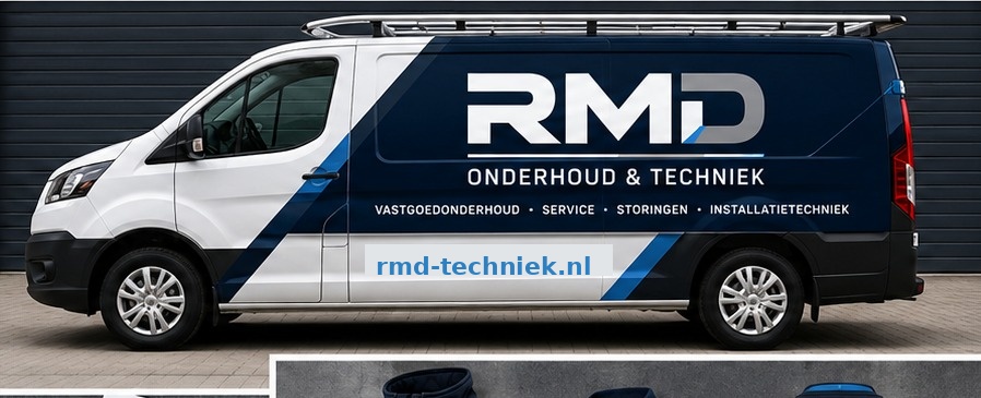 RMD Onderhoud en Techniek bedrijfsbus en professionele uitstraling